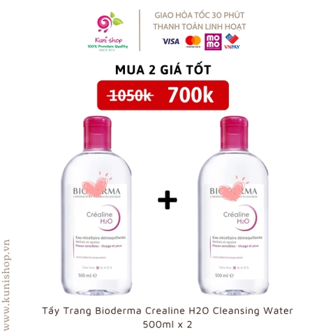 Tẩy Trang Bioderma Crealine H2O Cleansing Water