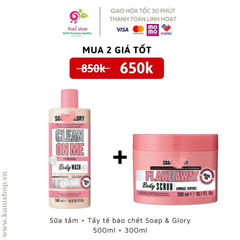 Tẩy tế bào chết Soap And Glory Flake Away Body Scrub