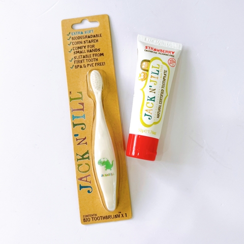 Jack N Jill Strawberry Toothpaste with Bio Brush