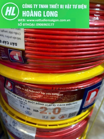 Dây điện Daphaco 2.0 đơn cáp cv 7 sợi (100m)
