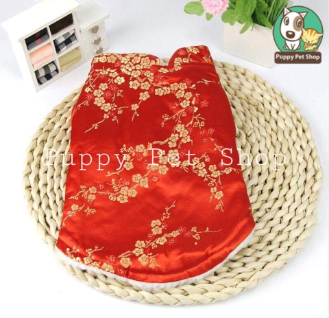 Áo Tết Trần Bông Cho Chó Mèo