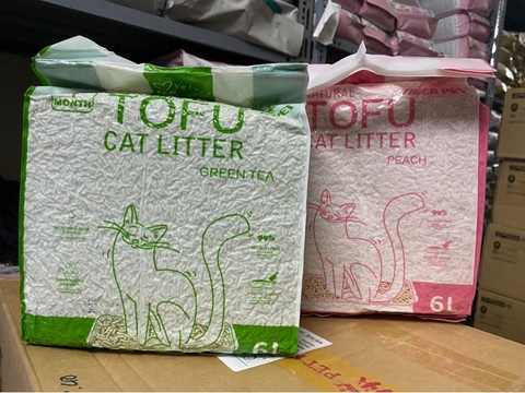 Cát Vệ Sinh Cát Đậu Phụ Tofu Cat Litter Tiger Pet Velvet, CÁT HỮU CƠ, CÁT ĐẬU NÀNH, CÁT TOFU 6L(HÚT CHÂN KHÔNG)- BẢO VỆ MÔI TRƯỜNG
