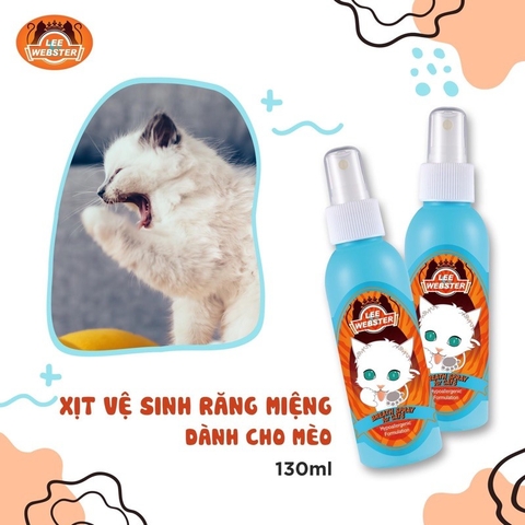 Xịt vệ sinh răng miệng cho mèo Lee & Webster