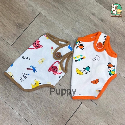 Áo Thun Có Nút Cài Họa Tiết Khủng Long Cho Thú Cưng