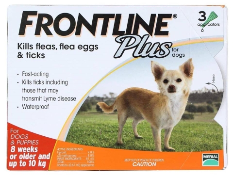 Frontline Plus for Dogs - Nhỏ gáy trị ve rận cho chó con từ 8 tuần tuổi