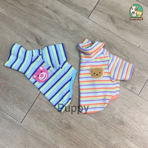 Áo Cổ Lọ Cho Cún Hoạ Tiết Kẻ Ngang Dành Cho Thú Cưng từ 7kg-18kg