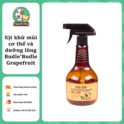 Xịt khử mùi dưỡng lông Budle'Budle hương Grapefruit