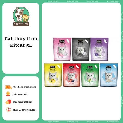 Cát vệ sinh thủy tinh cho mèo Kitcat 5L