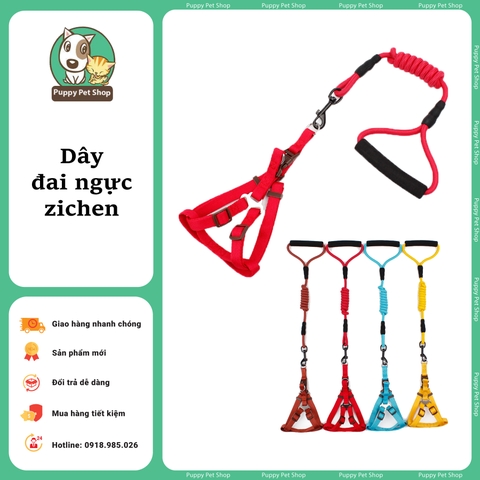 Dây dắt kèm đai ngực Zichen cho thú cưng