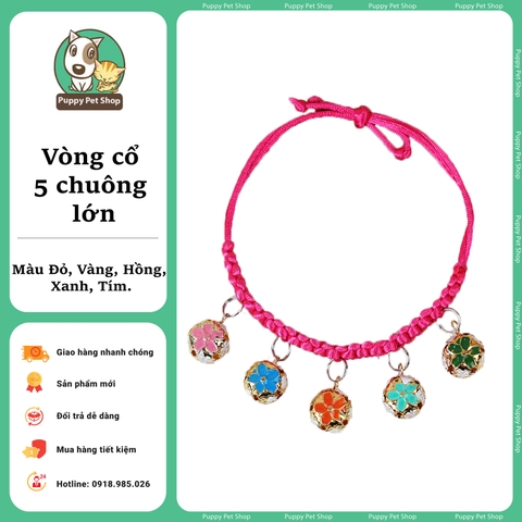 Vòng cổ 5 chuông lớn