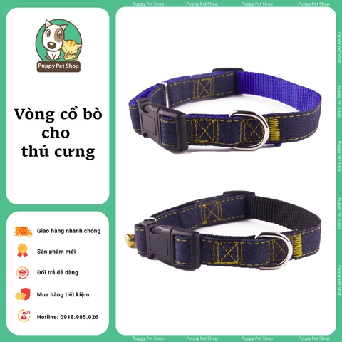 Vòng cổ vải bò cho thú cưng