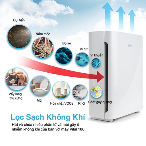 Thông số kỹ thuật Máy lọc không khí Vital 100-RAM