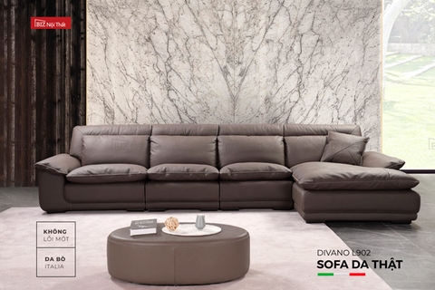 Bộ Sofa Góc chất liệu da bò Ý nhập khẩu Divano L902 dài L2,8m