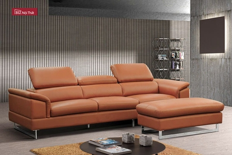 Ghế Sofa văng da thật nhập khẩu Malaysia S2276 màu camel