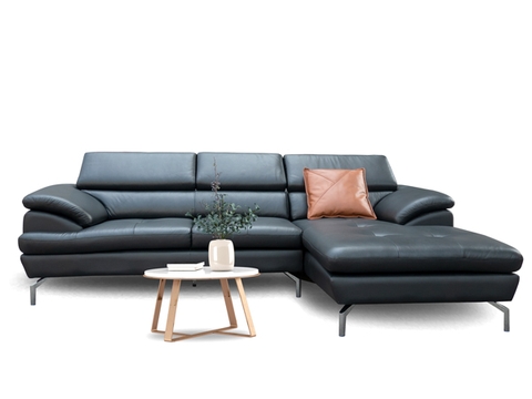 Ghế Sofa văng da thật nhập khẩu Malaysia L2183 màu đen