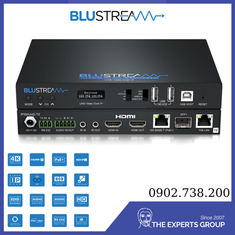 IP500UHDTZ / IP Multicast UHD Video Transceiver Over 10GB Managed Network (TZ) - 100m