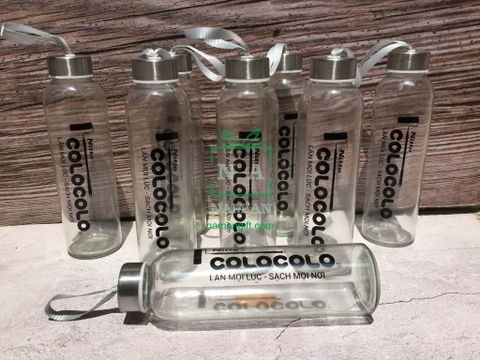 BÌNH THỦY TINH 500ML IN LOGO