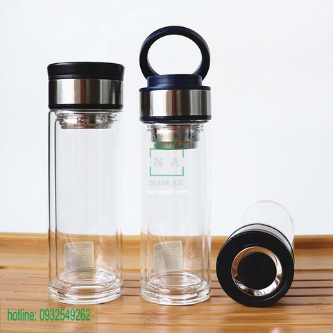BÌNH THỦY TINH 2 LỚP NẮP CÓ QUAI XÁCH