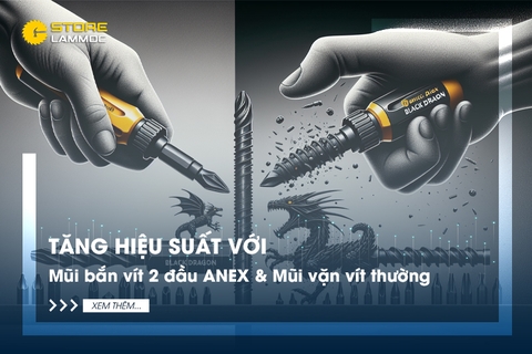 Tăng hiệu suất với mũi bắn vít 2 đầu ANEX & Mũi vặn vít thường