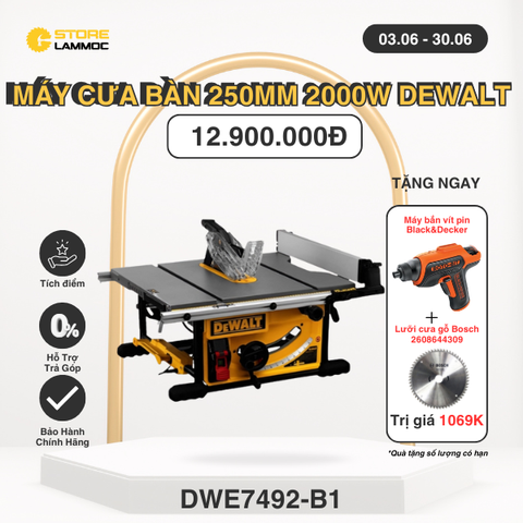 Máy cưa bàn 250mm 2000W Dewalt DWE7492-KR