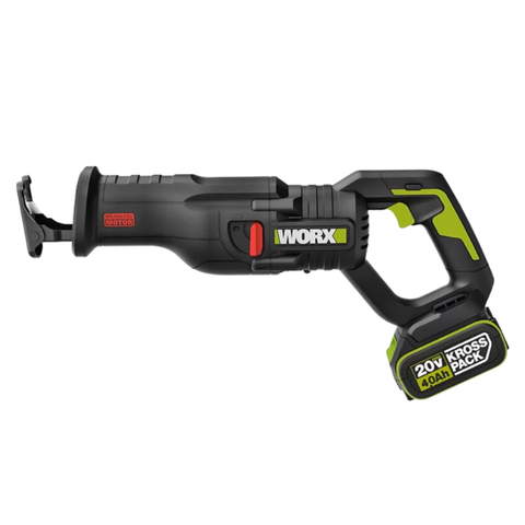 Máy cưa kiếm dùng pin 20V Worx WU501.14.6B (1 pin 4Ah, 1 sạc 6Ah)