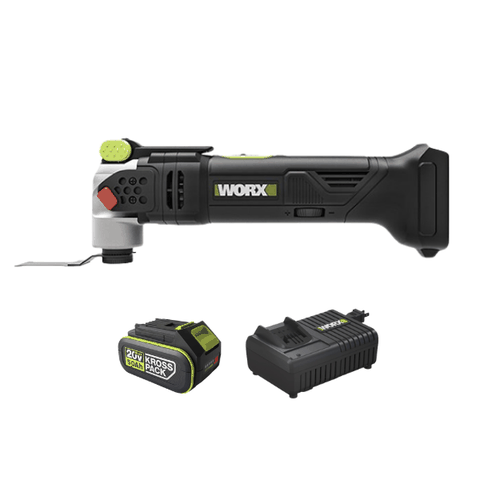 Máy cắt rung đa năng pin 20V Worx WU690.15.6B (1 pin 5Ah + 1 sạc 6Ah)