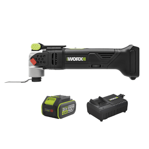 Máy cắt rung đa năng pin 20V Worx WU690.14.6B (1 pin 4Ah + 1 sạc 6Ah)