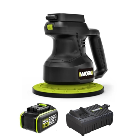 Máy đánh bóng và chà nhám 180mm dùng pin 20V Worx WU858.15.6B (1 pin 5Ah, 1 sạc 6Ah)