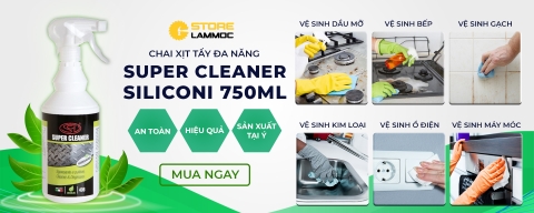 Banner CHAI XỊT TẨY ĐA NĂNG SUPER CLEANER SILICONI 750ML