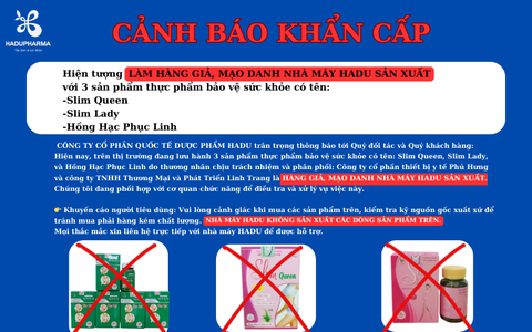 ❌CẢNH BÁO KHẨN CẤP HÀNG GIẢ, MẠO DANH HADU PHARMA SẢN XUẤT❌