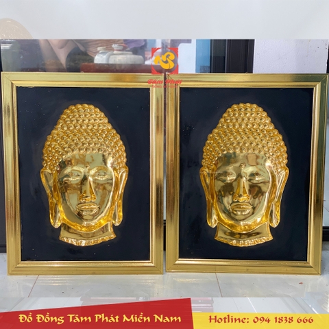 Tranh tượng Phật Thích Ca 3D dát vàng 9999 đẹp cổ kính tại Tâm Phát Miền Nam