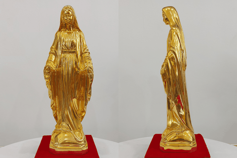 Tượng Đức Mẹ Maria bằng đồng mạ vàng 24k - Tượng công giáo bằng đồng
