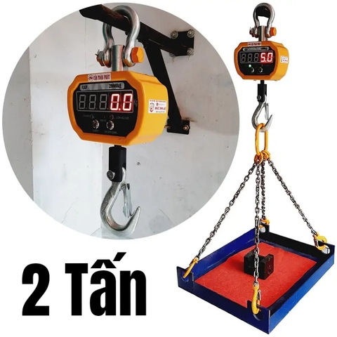 Cân Treo 2000kg Cân Móc Cẩu Điện Tử 2 Tấn OCS XZ2000