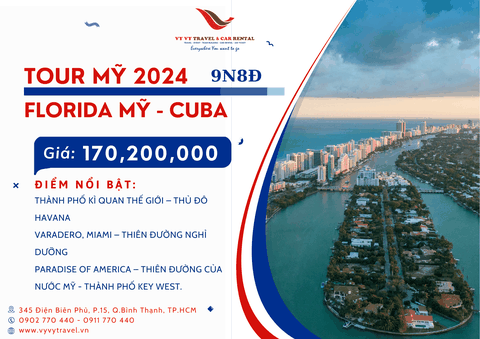 TOUR CHÂU MỸ: FLORIDA – MIAMI – KEY WEST  HAVANA – VARADERO - MATANZAS