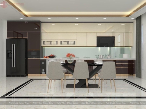TỦ BẾP INOX CÁNH KÍNH CƯỜNG LỰC