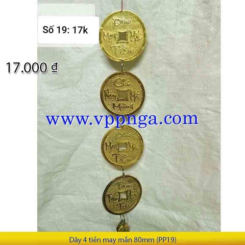 Dây 4 tiền may mắn 80mm (PP19) - Mua >=10 giảm 20%