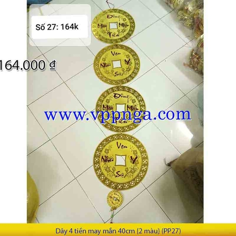 Dây 4 tiền may mắn 40cm {2 màu} (PP27) - Mua >=10 giảm 20%