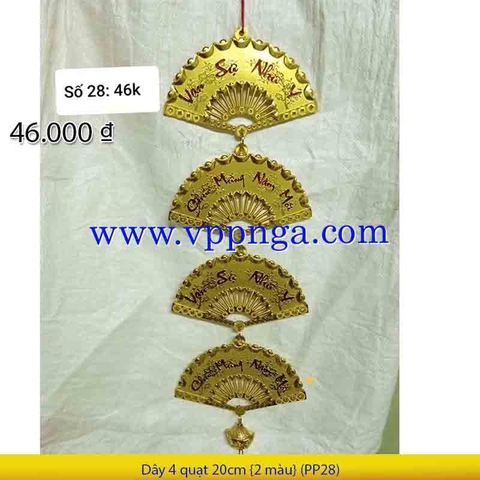 Dây 4 quạt 20cm {2 màu} (PP28) - Mua >=10 giảm 20%