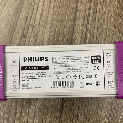 Bộ nguồn Driver LED Philips 100W Dimming 5 công suất