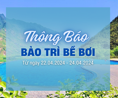 THÔNG BÁO BẢO TRÌ BỂ BƠI