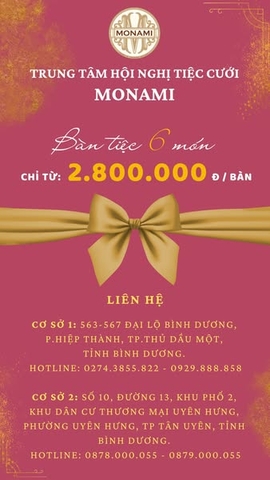 ĐẶT TIỆC GIÁ CHỈ TỪ 2.800.000đ/BÀN