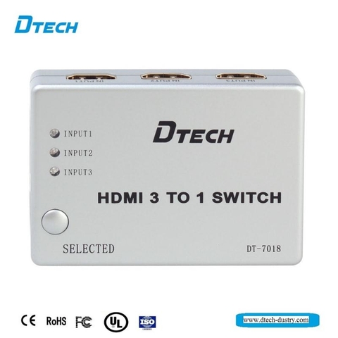 Bộ gộp 3 đường tín hiệu HDMI vào cho ra 1 đường duy nhất Dtech DT7018