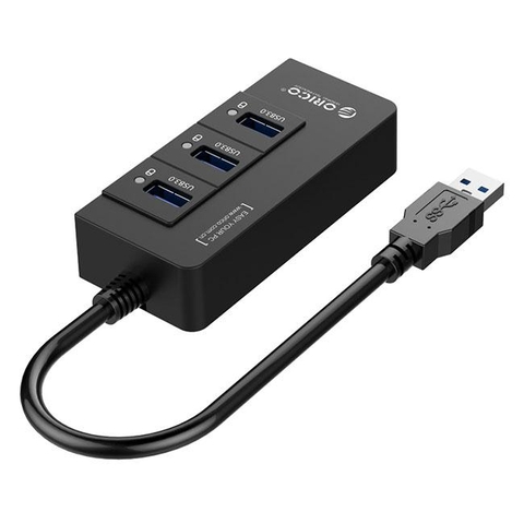 Bộ chia USB tích hợp cổng mạng chuẩn Gigabit ORICO HR01-U3