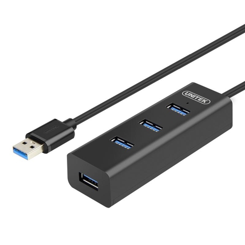 Bộ chia 4 cổng USB 3.0 hỗ trợ cấp nguồn phụ Unitek Y3089