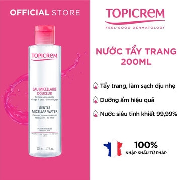 Nước Tẩy Trang Topicrem Gentle Micellar Water 200ml