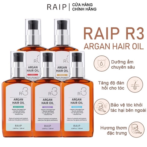 Tinh Chất Dưỡng Tóc Raip R3 Argan Hair Oil 100ml