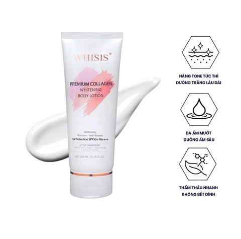 Dưỡng Thể Whisis Premium Collagen Whitening Body Lotion UV Protection SPF50+PA++++