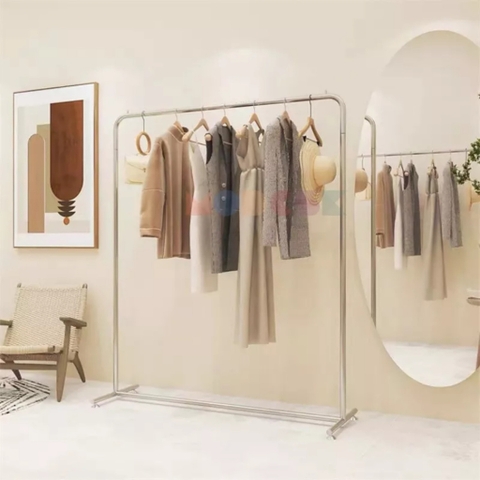 Sào/Kệ inox Chân Nhỏ Treo Quần Áo Shop Thời Trang