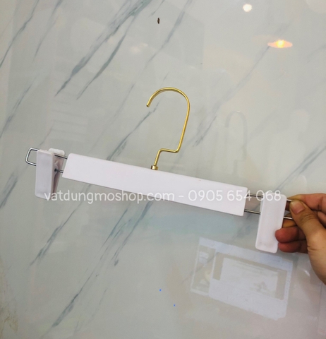 Móc kẹp nhựa trắng
