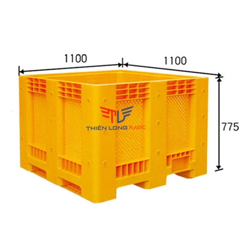 Thùng Nhựa Đặc NJB 625G / 625GC KT: 1100 × 1100 × 775 mm